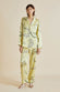 Lila Emperor Yellow Crocodile Silk Satin Pyjamas