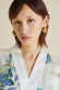 Mimi Paradise Cream Mountainscape Silk Satin Robe