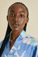 Mimi Juliette Blue Dove Silk Satin Robe