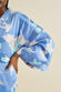 Mimi Juliette Blue Dove Silk Satin Robe