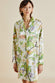 Poppy Adisorn Cream Floral Silk Satin Nightshirt