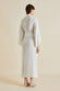 Queenie Ivory White Silk Crêpe de Chine Robe