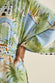 Queenie Pablo Green Palm Silk Crêpe de Chine Robe