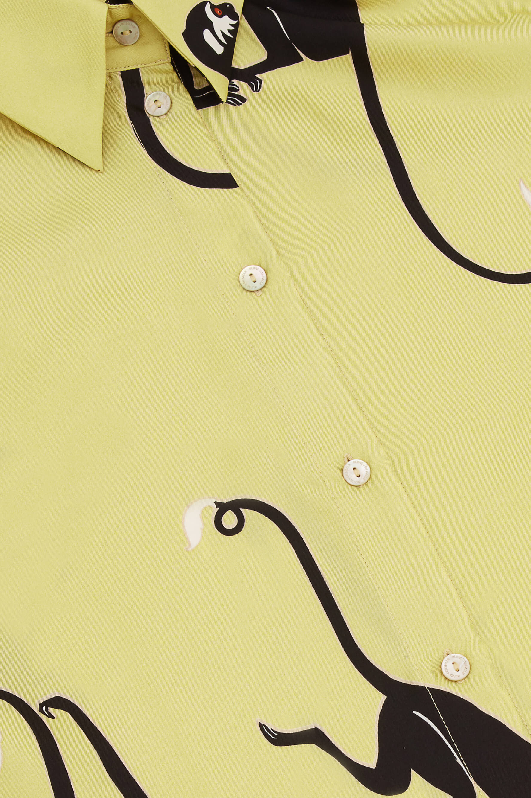 Wolfe Paloma Yellow Monkey Silk Twill Pyjamas