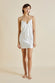 Xena Ivory White Silk Satin Slip Dress