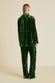 Yves Emerald Green Silk Velvet Pyjamas