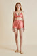 Zsa Zsa Rose Pink Silk Satin Bralette Set