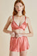Zsa Zsa Rose Pink Silk Satin Bralette Set